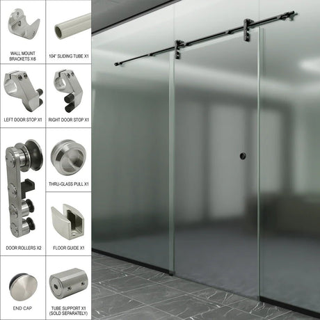 Commercial Sliding Door Kits - LAG Series - Glassparts.ca