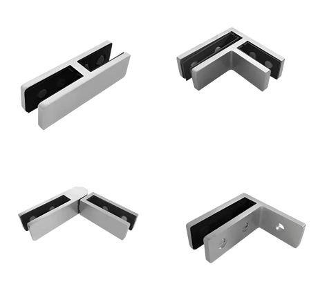 CON Series Railing Connectors 180°, 90°, Adjustable & Wall Mount - Glassparts.ca