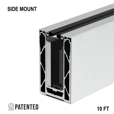 CORE-LOCK 72 Series Side Mount Base Shoe Kit – 120" – Brushed Anodized Aluminum