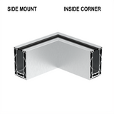 CORE-LOCK 72 Series 90° Side Mount Inside Corner Kit – Brushed Anodized Aluminum