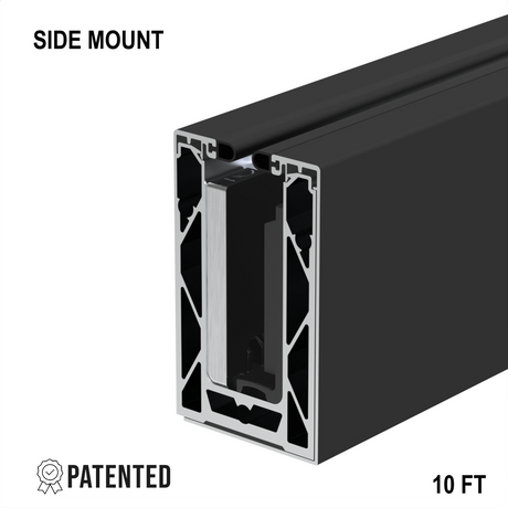 CORE-LOCK 72 Series Side Mount Base Shoe Kit – 120" – Matte Black Aluminum
