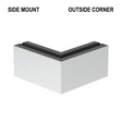 CORE-LOCK 72 Series 90° Side Mount Outside Corner Kit – Brushed Anodized Aluminum