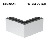CORE-LOCK 72 Series 90° Side Mount Outside Corner Kit – Brushed Anodized Aluminum