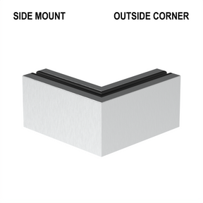 CORE-LOCK 72 Series 90° Side Mount Outside Corner Kit – Brushed Anodized Aluminum