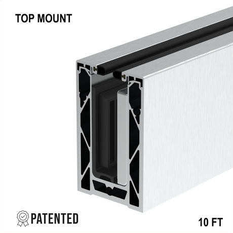 CORE-LOCK 72 Series Top Mount Base Shoe Kit – 120" — Brushed Anodized Aluminum
