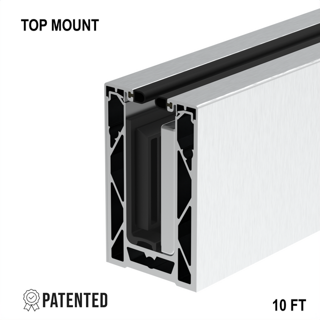 CORE-LOCK 72 Series Top Mount Base Shoe Kit – 120" — Brushed Anodized Aluminum