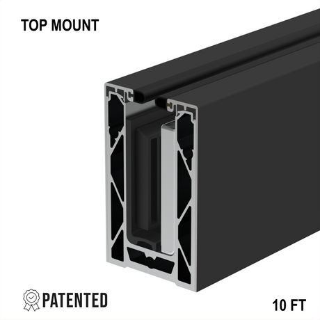CORE-LOCK 72 Series Top Mount Base Shoe Kit – 120" — Matte Black Aluminum