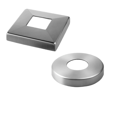 Cover Plate for Flat & Round Post/Handrail - Glassparts.ca