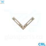 CRL Brass Fixed Corner for the Deluxe Header Kit Adjustable, 135° & 90° - Glassparts.ca