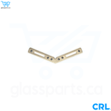 CRL Brass Fixed Corner for the Deluxe Header Kit Adjustable, 135° & 90° - Glassparts.ca