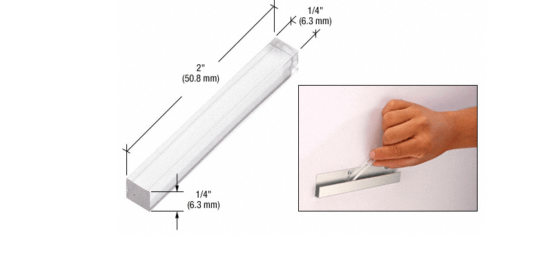 CRL Clear Plastic Setting Blocks (Pack of 100) - Glassparts.ca