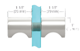 CRL Crescent Grip Back - to - Back Knobs - Glassparts.ca