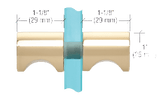 CRL Crescent Grip Back - to - Back Knobs - Glassparts.ca