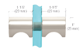 CRL Crescent Grip Back - to - Back Knobs - Glassparts.ca