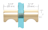 CRL Crescent Grip Back - to - Back Knobs - Glassparts.ca