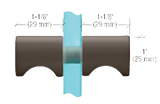CRL Crescent Grip Back - to - Back Knobs - Glassparts.ca