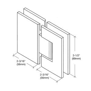 CRL Geneva 180 Series 180 Degree Glass - to - Glass Standard Hinge - Glassparts.ca