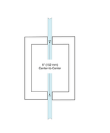 CRL Series Square Tubing Back - to - Back Pull Handle - Glassparts.ca