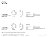 CRL Traditional Style Fixed Panel U - Clamp - Glassparts.ca