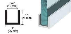 CRL Wet Glaze 1¨and 1 - 1/2" Deep U - Channel 120" Stock Length - Glassparts.ca