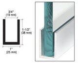 CRL Wet Glaze 1¨and 1 - 1/2" Deep U - Channel 120" Stock Length - Glassparts.ca