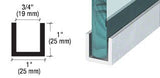 CRL Wet Glaze 1¨and 1 - 1/2" Deep U - Channel 120" Stock Length - Glassparts.ca