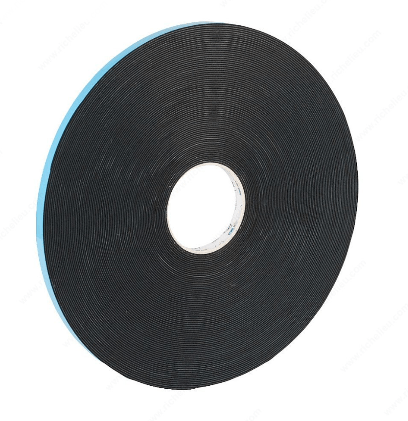 Double - Sided Black Foam Tape with Acrylic Adhesive for Glazing - Glassparts.ca