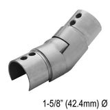 Elbow/Flange For Rectangle, Square & Round Caprail - Fixed 90° , Fixed 180° , 135° & Adj. - Glassparts.ca