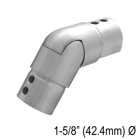 Elbow/Flange For Rectangle, Square & Round Caprail - Fixed 90° , Fixed 180° , 135° & Adj. - Glassparts.ca