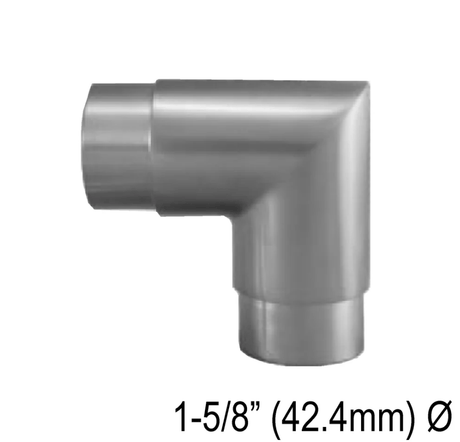 Elbow/Flange For Rectangle, Square & Round Handrail - Fixed 90° , Fixed 180° , 135° & Adj. - Glassparts.ca