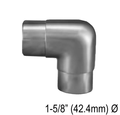 Elbow/Flange For Rectangle, Square & Round Handrail - Fixed 90° , Fixed 180° , 135° & Adj. - Glassparts.ca