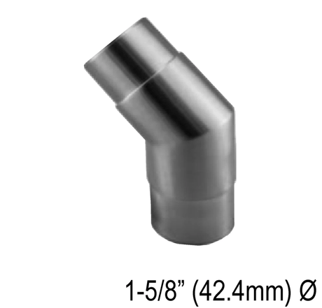 Elbow/Flange For Rectangle, Square & Round Handrail - Fixed 90° , Fixed 180° , 135° & Adj. - Glassparts.ca