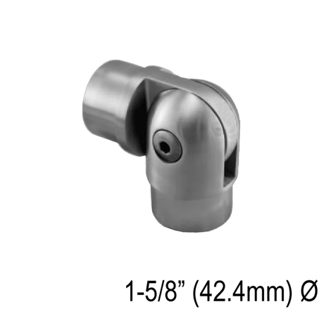Elbow/Flange For Rectangle, Square & Round Handrail - Fixed 90° , Fixed 180° , 135° & Adj. - Glassparts.ca