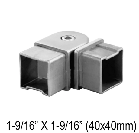 Elbow/Flange For Rectangle, Square & Round Handrail - Fixed 90° , Fixed 180° , 135° & Adj. - Glassparts.ca