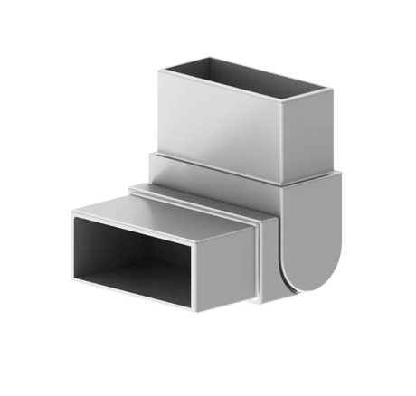 Elbow/Flange For Rectangle, Square & Round Handrail - Fixed 90° , Fixed 180° , 135° & Adj. - Glassparts.ca