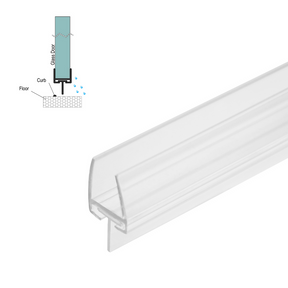 Two-Piece T-Seal Shower Sweep - 3/8" Glass - 95"
