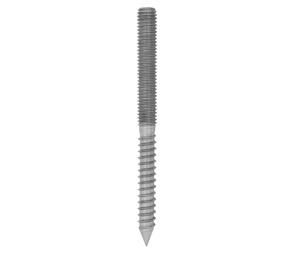 [HB38] Hanger Bolt for Solid Standoff - 3/8" - Glassparts.ca