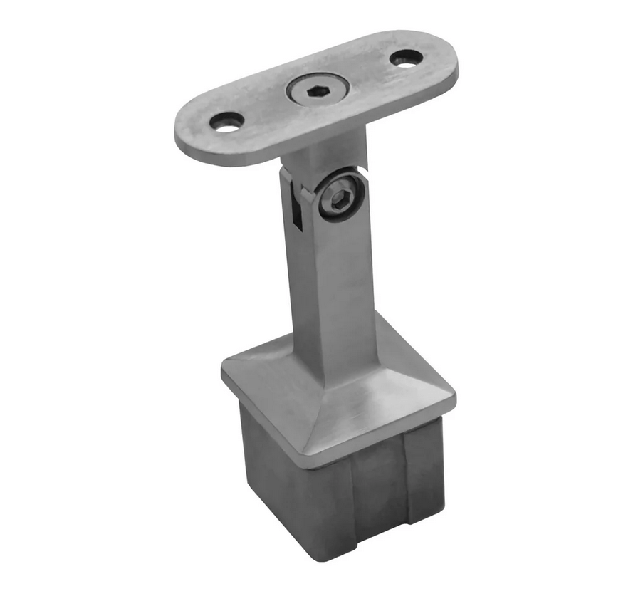 Pro Series Railing Post Component - Flat & Round Handrail Support - Standard & Adjustable - Glassparts.ca