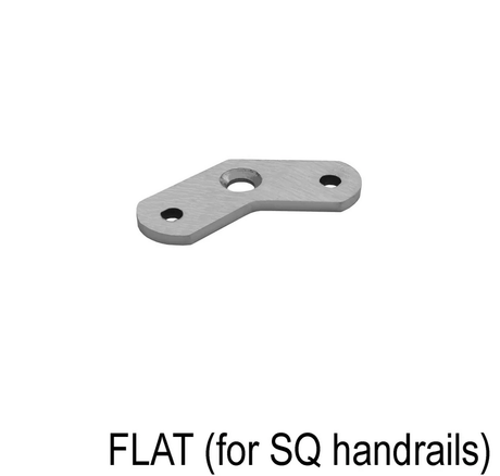 Railing Post Component - Handrail Saddle - Flat & Round Handrail - 90°, 180° & 135° - Glassparts.ca