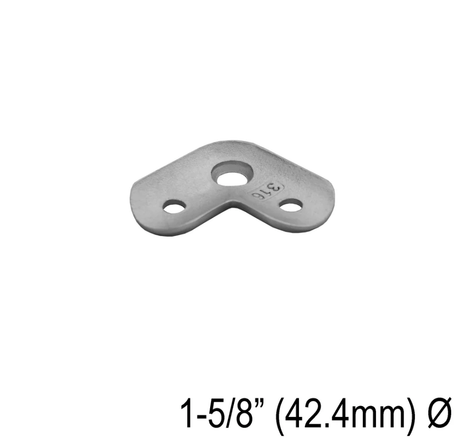 Railing Post Component - Handrail Saddle - Flat & Round Handrail - 90°, 180° & 135° - Glassparts.ca
