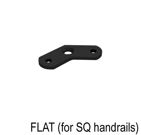 Railing Post Component - Handrail Saddle - Flat & Round Handrail - 90°, 180° & 135° - Glassparts.ca