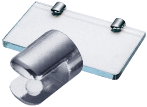 CRL No-Drill Round Glass Shelf Clamps — 1020CHR