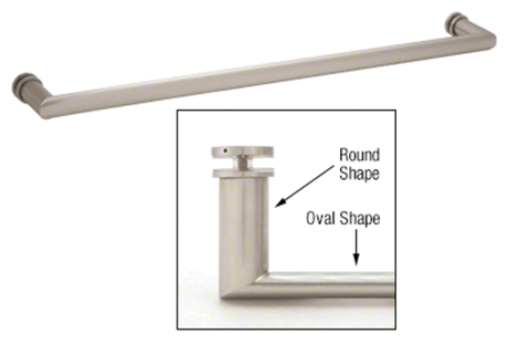 CRL OR Series Single-Sided Oval/Round Towel Bars — 0R24BN