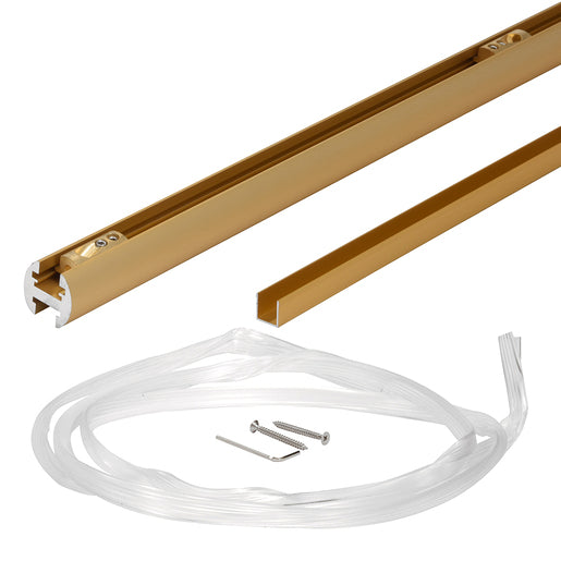 CRL Satin Brass 95" EZ-Adjust Shower Door Header Kit — EHK98SB