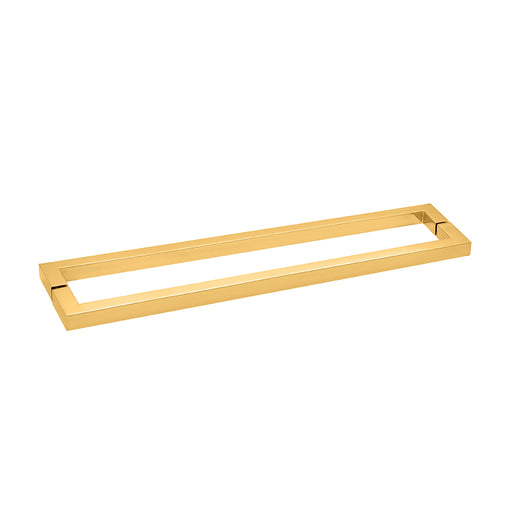 CRL Polished Brass "SQ" Style 18" Back-to-Back Towel Bar — SQ18X18BR