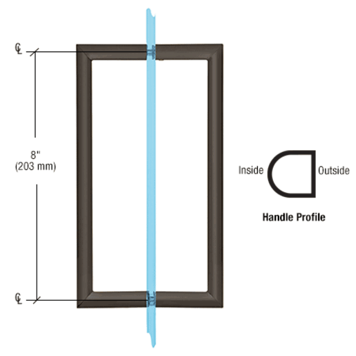 CRL RM Series Back-to-Back Pull Handles — RM8X80RB