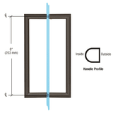 CRL RM Series Back-to-Back Pull Handles — RM8X80RB