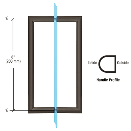 CRL RM Series Back-to-Back Pull Handles — RM8X80RB