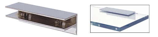CRL Rectangular Interior Shower Shelf Clamps with Support Leg — EH128
