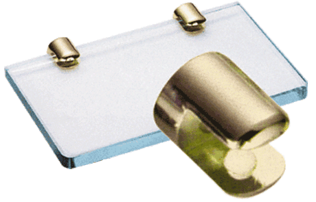 CRL No-Drill Round Glass Shelf Clamps — 1020GP